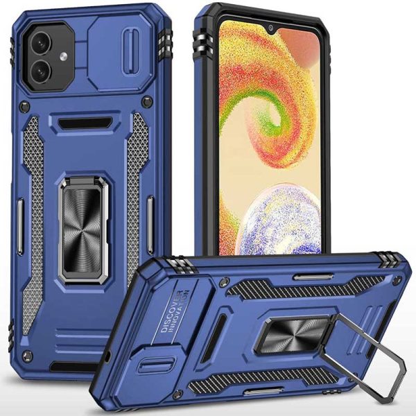 Ударостійкий чохол для Samsung Galaxy A06 Синій Camshield Army Ring