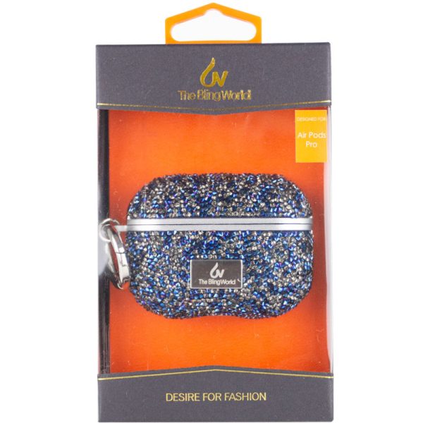 Чохол для навушників AirPods 4 Синій Bling World Rock Diamond - Зображення 7