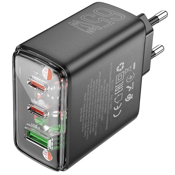 Зарядний пристрій Hoco CS44A Smart PD65W (2C1A) - Зображення 4
