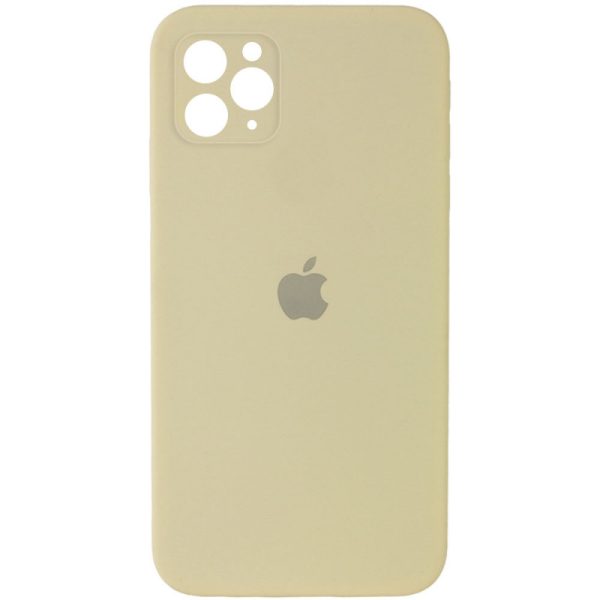 Чохол для iPhone 11 Pro Жовтий Silicone Case Square Full Camera Protective