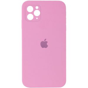 Чохол для iPhone 11 Pro Рожевий Silicone Case Square Full Camera Protective