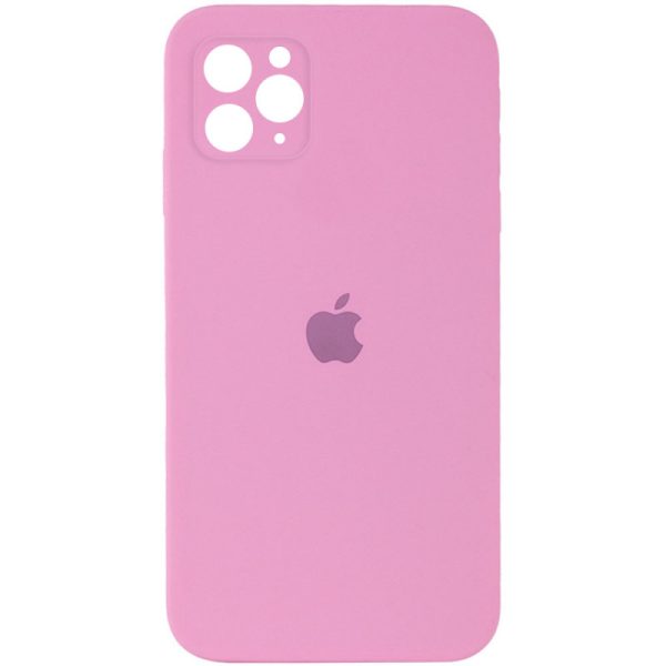 Чохол для iPhone 11 Pro Рожевий Silicone Case Square Full Camera Protective