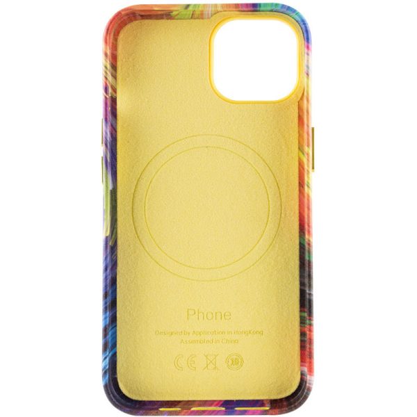 Шкіряний чохол для Apple iPhone 14 Plus Помаранчевий Colour Splash with MagSafe - Зображення 4