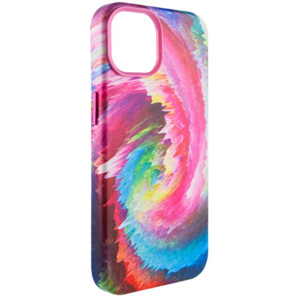 Шкіряний чохол для Apple iPhone 14 Plus Рожевий Colour Splash with MagSafe - Зображення 2