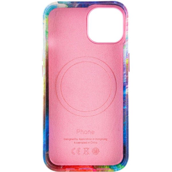 Шкіряний чохол для Apple iPhone 14 Plus Рожевий Colour Splash with MagSafe - Зображення 4