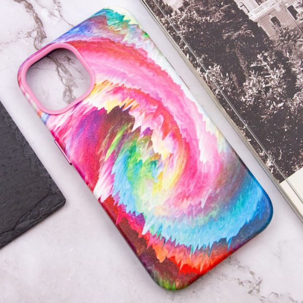 Шкіряний чохол для Apple iPhone 14 Plus Рожевий Colour Splash with MagSafe - Зображення 5
