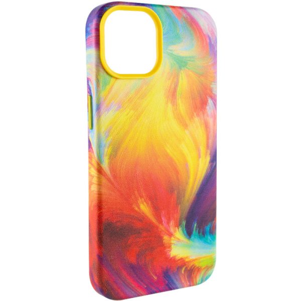 Шкіряний чохол для Apple iPhone 14 Plus Жовтий Colour Splash with MagSafe - Зображення 2