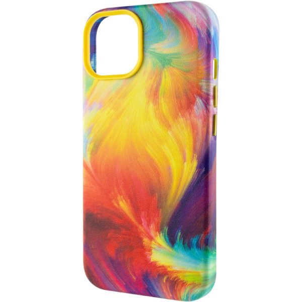 Шкіряний чохол для Apple iPhone 14 Plus Жовтий Colour Splash with MagSafe - Зображення 3