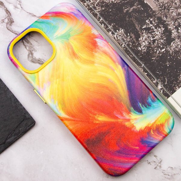 Шкіряний чохол для Apple iPhone 14 Plus Жовтий Colour Splash with MagSafe - Зображення 5