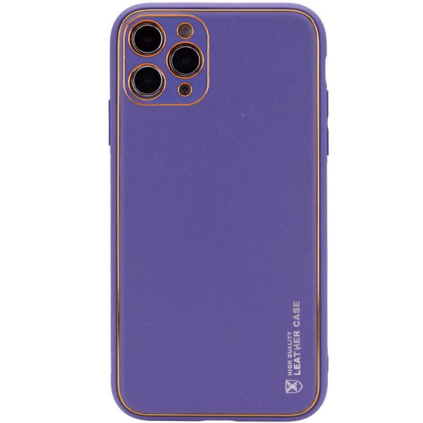 Шкіряний чохол для Apple iPhone 12 Pro Max Фіолетовий Xshield