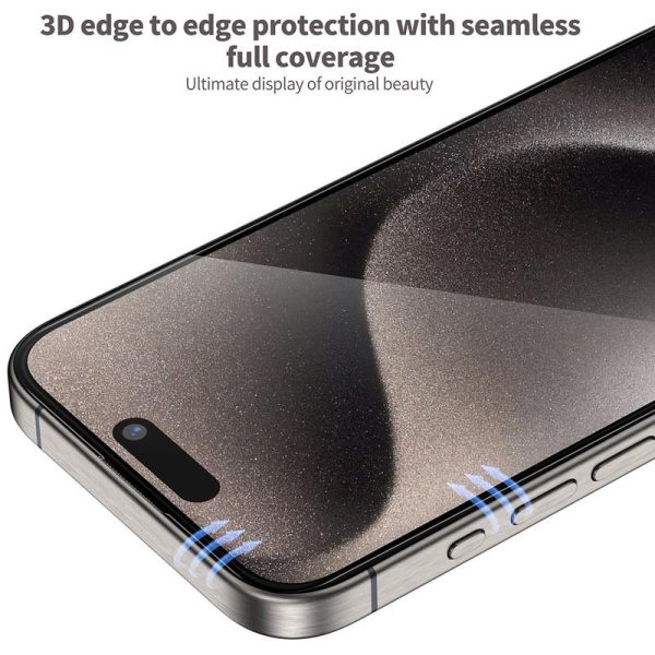 Захисне 3D скло Blueo Hot Bending для Apple iPhone 15 Pro (+ аппликатор) - Зображення 4