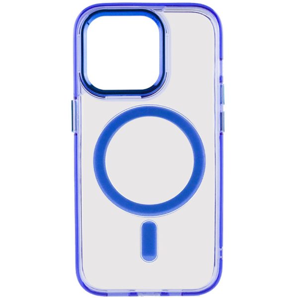 Чохол для iPhone 14 Pro Max Синій TPU Iris with MagSafe