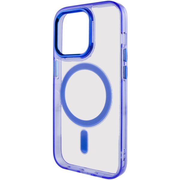 Чохол для iPhone 14 Pro Max Синій TPU Iris with MagSafe - Зображення 3