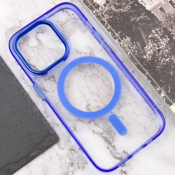 Чохол для iPhone 14 Pro Max Синій TPU Iris with MagSafe - Зображення 5