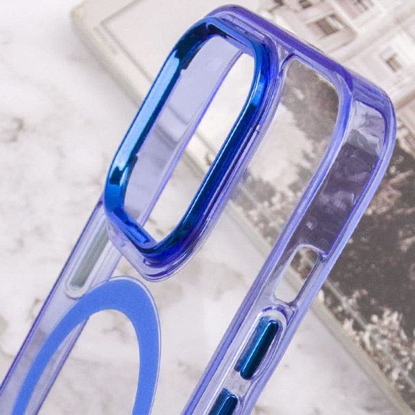 Чохол для iPhone 14 Pro Max Синій TPU Iris with MagSafe - Зображення 7