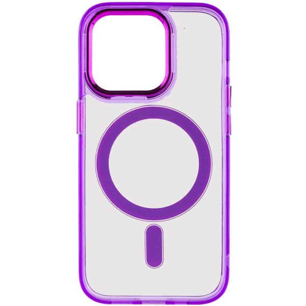 Чохол для iPhone 14 Pro Max Фіолетовий TPU Iris with MagSafe