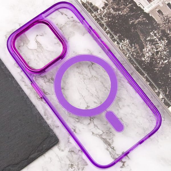 Чохол для iPhone 14 Pro Max Фіолетовий TPU Iris with MagSafe - Зображення 5