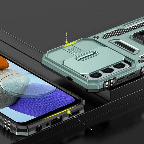 Ударостійкий чохол для Samsung Galaxy A25 5G Зелений Camshield Army Ring - Зображення 3