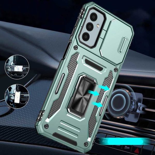 Ударостійкий чохол для Samsung Galaxy A25 5G Зелений Camshield Army Ring - Зображення 4