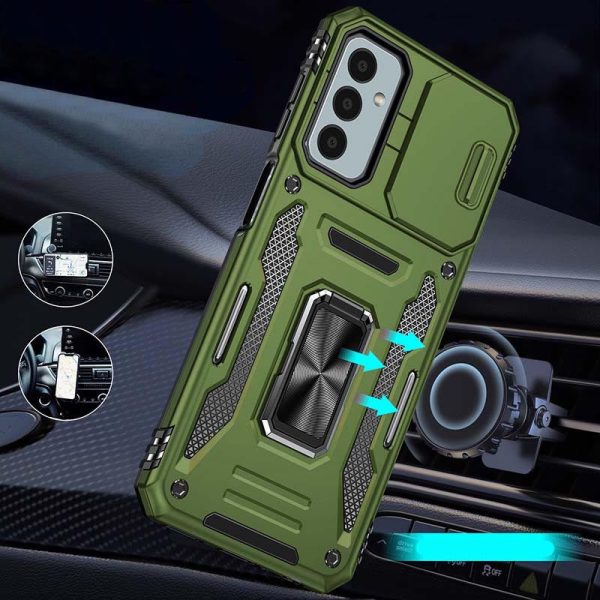 Ударостійкий чохол для Samsung Galaxy A25 5G Оливковий Camshield Army Ring - Зображення 3