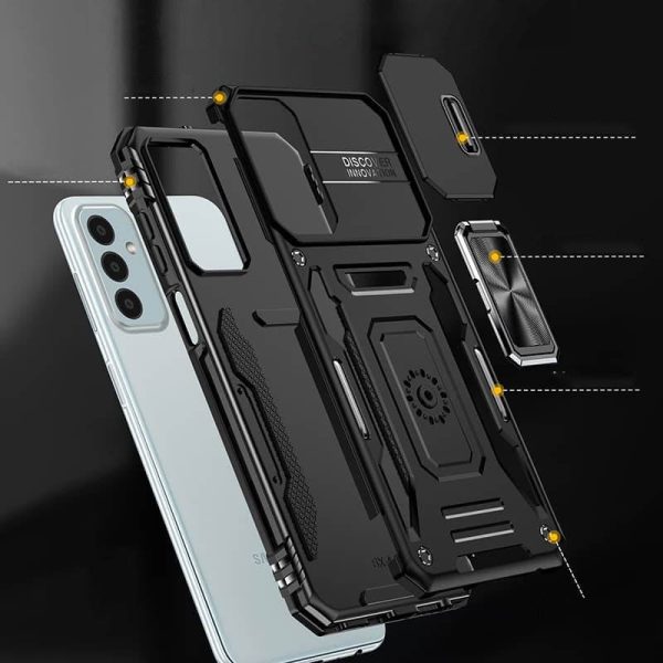 Ударостійкий чохол для Samsung Galaxy A25 5G Чорний Camshield Army Ring - Зображення 4