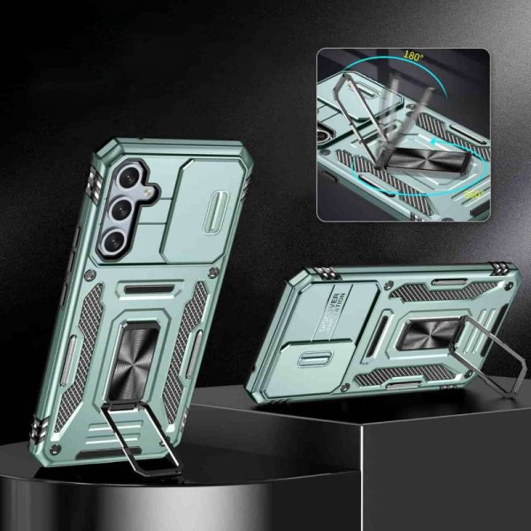 Ударостійкий чохол для Samsung Galaxy A35 / A55 Зелений Camshield Army Ring - Зображення 3