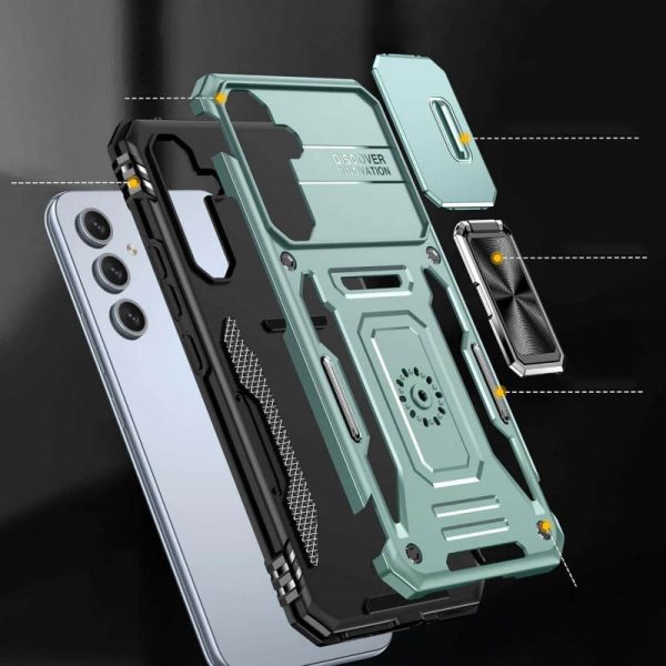 Ударостійкий чохол для Samsung Galaxy A35 / A55 Зелений Camshield Army Ring - Зображення 5