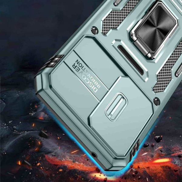Ударостійкий чохол для Samsung Galaxy A35 / A55 Зелений Camshield Army Ring - Зображення 6