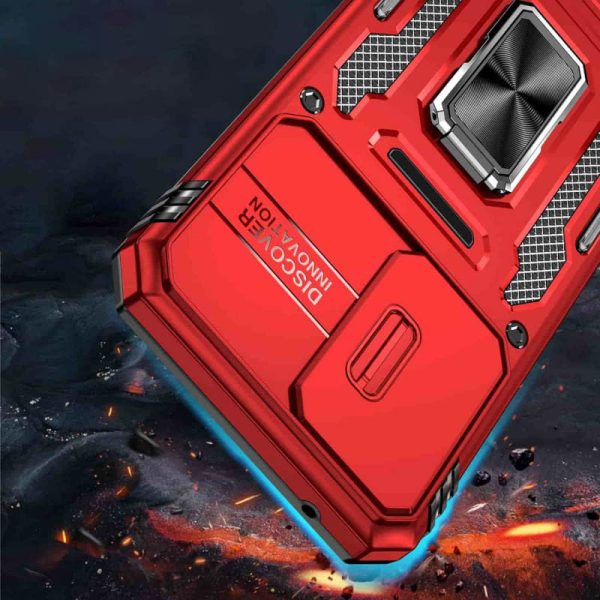 Ударостійкий чохол для Samsung Galaxy A35 / A55 Червоний Camshield Army Ring - Зображення 7