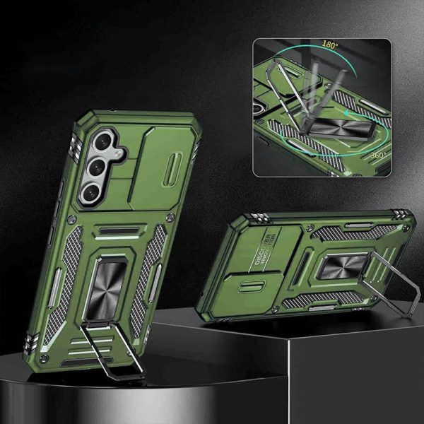 Ударостійкий чохол для Samsung Galaxy A35 / A55 Оливковий Camshield Army Ring - Зображення 3