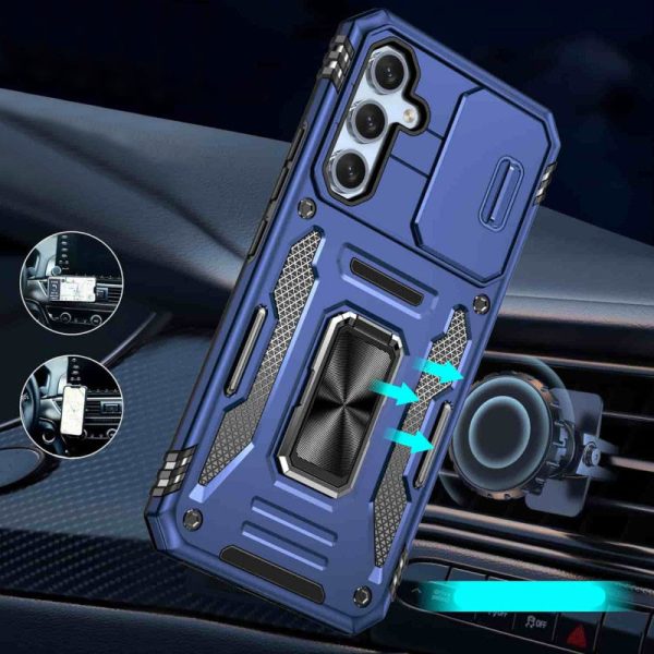 Ударостійкий чохол для Samsung Galaxy A35 / A55 Синій Camshield Army Ring - Зображення 2