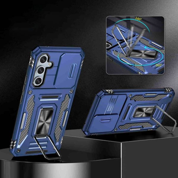 Ударостійкий чохол для Samsung Galaxy A35 / A55 Синій Camshield Army Ring - Зображення 3