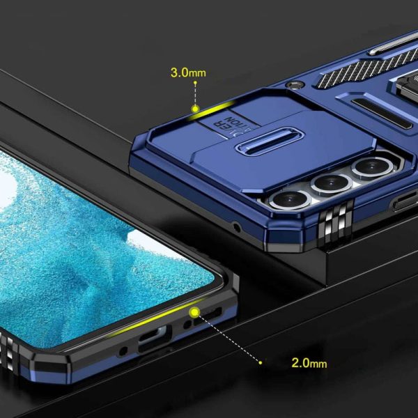 Ударостійкий чохол для Samsung Galaxy A35 / A55 Синій Camshield Army Ring - Зображення 5