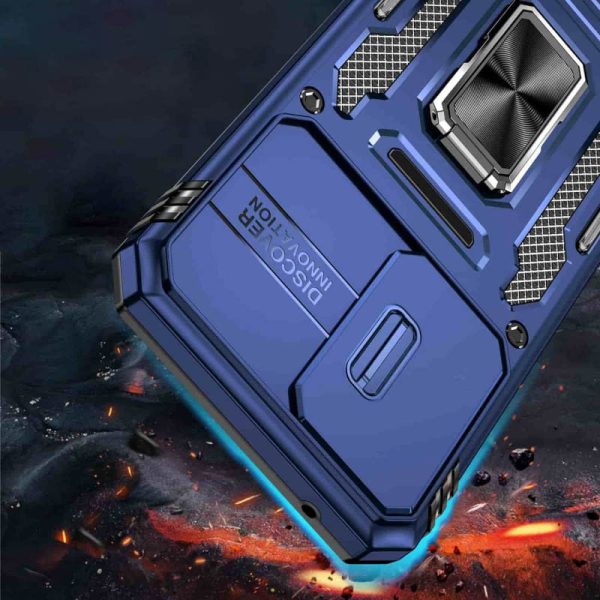 Ударостійкий чохол для Samsung Galaxy A35 / A55 Синій Camshield Army Ring - Зображення 7