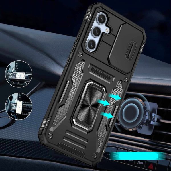 Ударостійкий чохол для Samsung Galaxy A35 / A55 Чорний Camshield Army Ring - Зображення 2