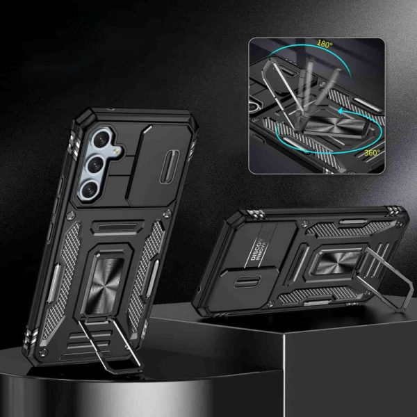 Ударостійкий чохол для Samsung Galaxy A35 / A55 Чорний Camshield Army Ring - Зображення 5