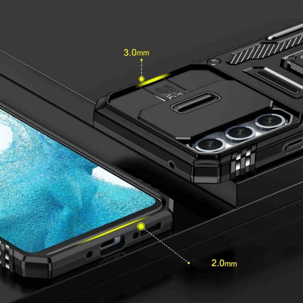 Ударостійкий чохол для Samsung Galaxy A35 / A55 Чорний Camshield Army Ring - Зображення 6