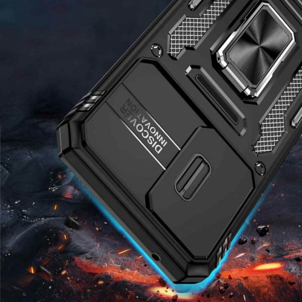 Ударостійкий чохол для Samsung Galaxy A35 / A55 Чорний Camshield Army Ring - Зображення 7