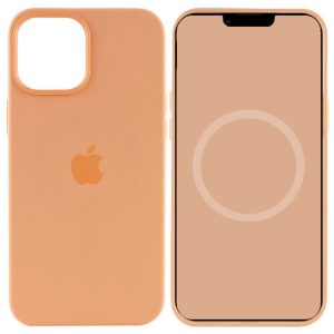 Чохол для iPhone 15 Plus Помаранчевий Silicone case full with Magsafe and Animation