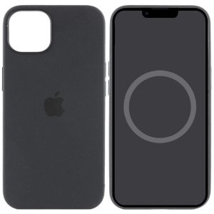 Чохол для iPhone 15 Plus Чорний Silicone case full with Magsafe and Animation