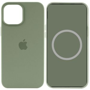 Чохол для iPhone 15 Pro Max Зелений Silicone case full with Magsafe and Animation