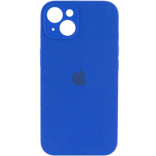 Чохол для iPhone 15 Plus Синій Silicone Case Full Camera Protective