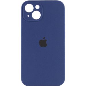 Чохол для iPhone 15 Plus Синій Silicone Case Full Camera Protective