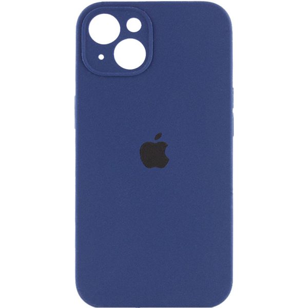 Чохол для iPhone 15 Plus Синій Silicone Case Full Camera Protective