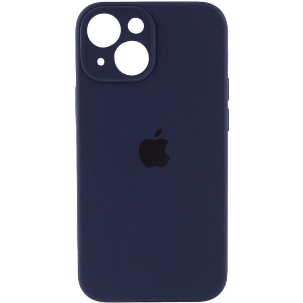 Чохол для iPhone 15 Plus Синій Silicone Case Full Camera Protective