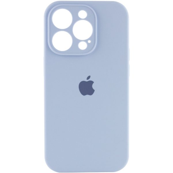 Чохол для iPhone 15 Pro Max Блакитний Silicone Case Full Camera Protective