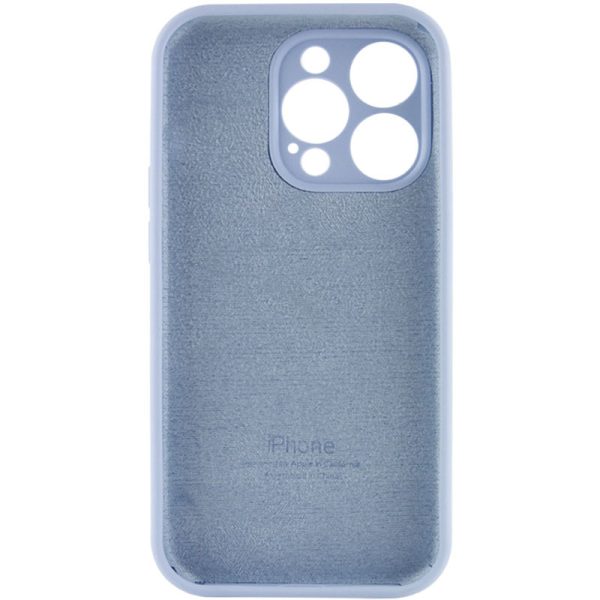 Чохол для iPhone 15 Pro Max Блакитний Silicone Case Full Camera Protective - Зображення 4