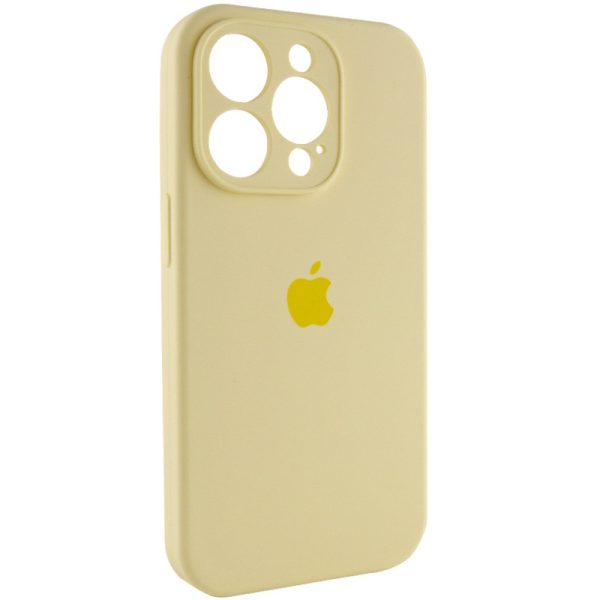 Чохол для iPhone 15 Pro Max Жовтий Silicone Case Full Camera Protective - Зображення 2