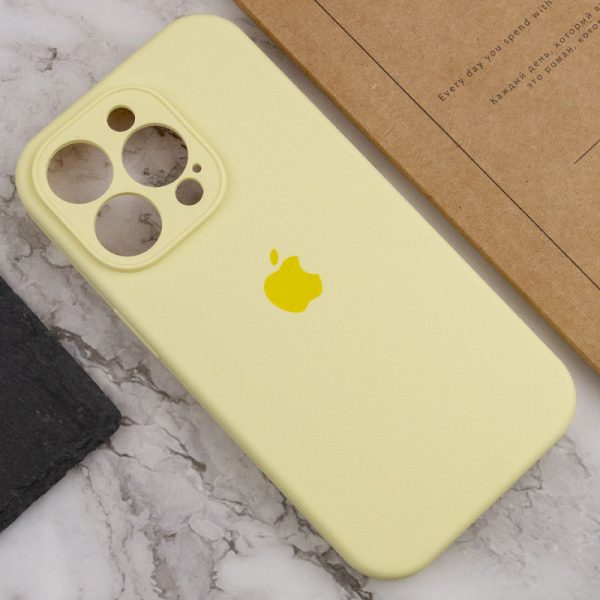 Чохол для iPhone 15 Pro Max Жовтий Silicone Case Full Camera Protective - Зображення 5