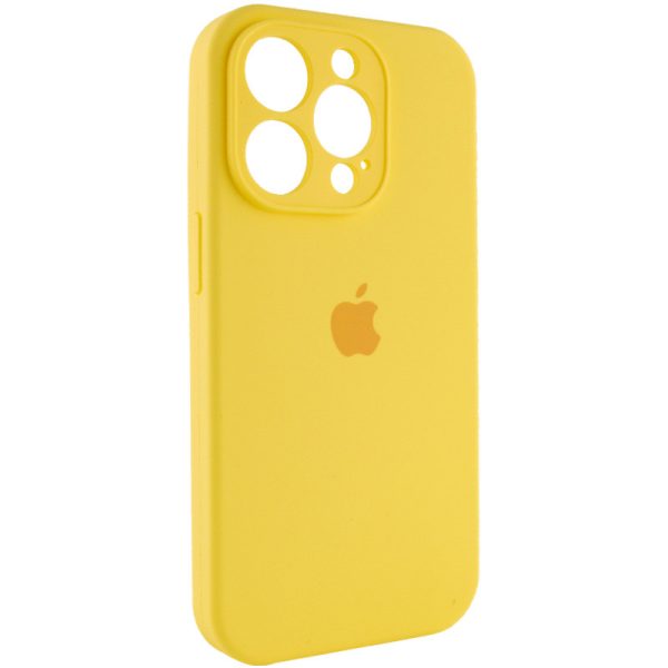 Чохол для iPhone 15 Pro Max Жовтий Silicone Case Full Camera Protective - Зображення 2